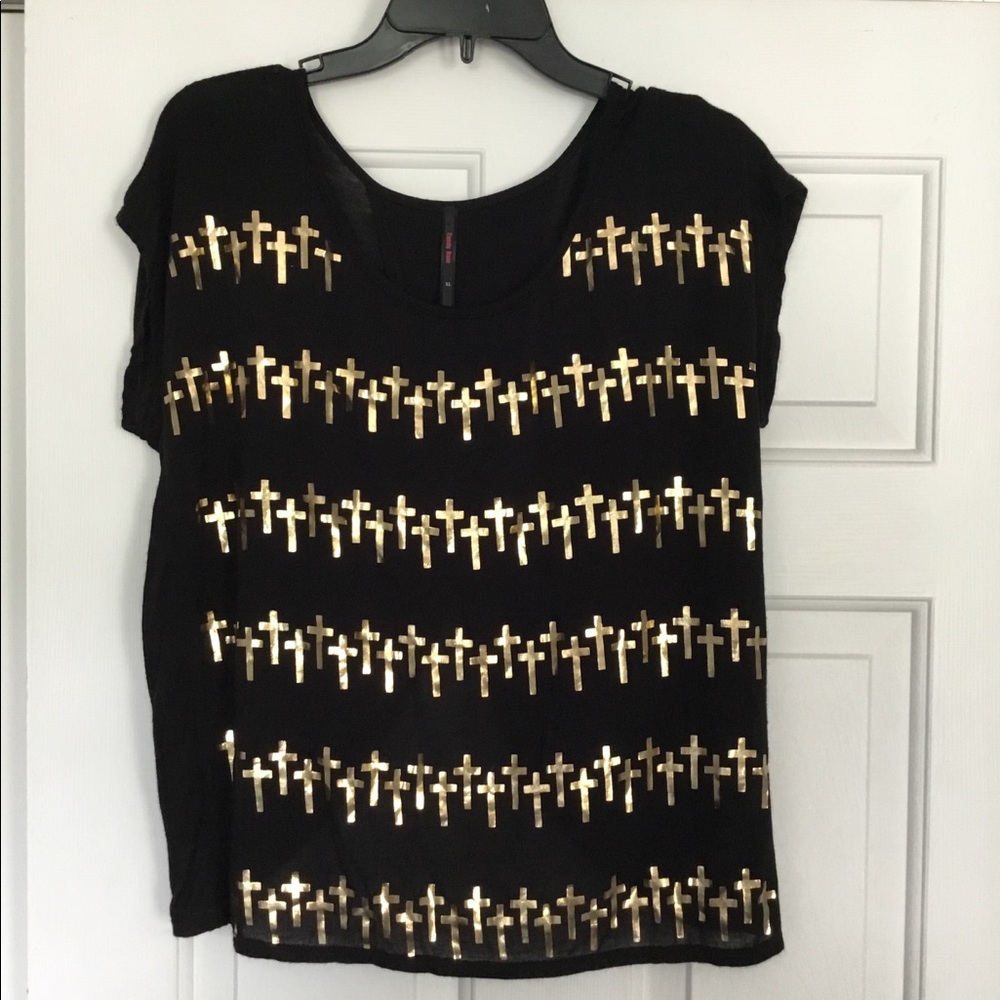 Gold Cross Top